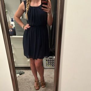 BCX navy sleeveless dress